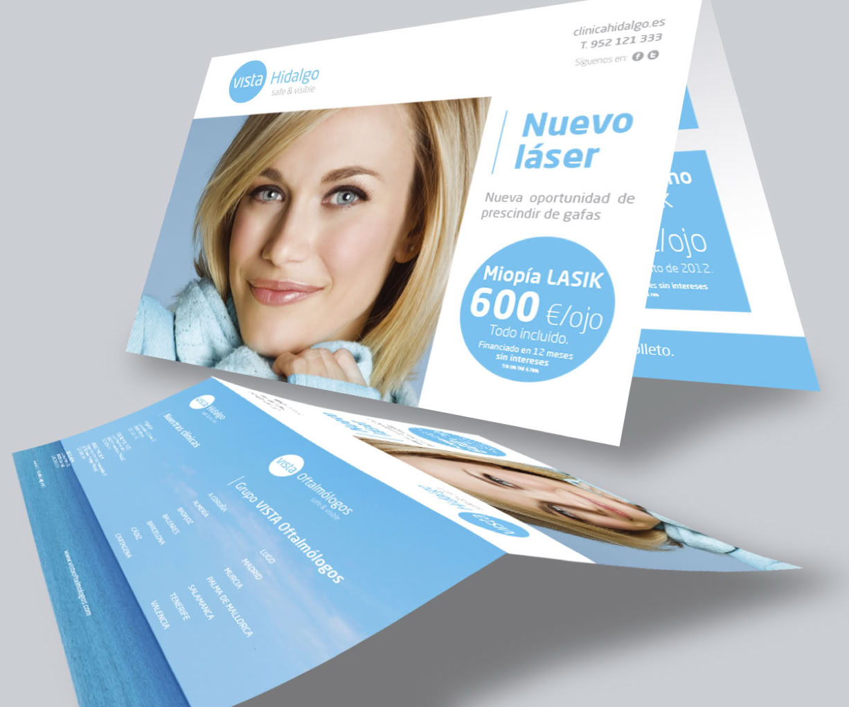 Diseño díptico para Clínica Hidalgo