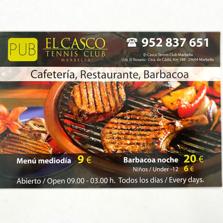 Folleto El Casco Tennis Club